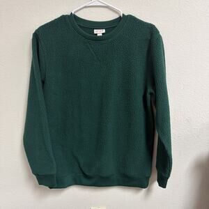 Cat & Jack New Ribbed Green Sweater Size XL 16 Pullover Crew Neck